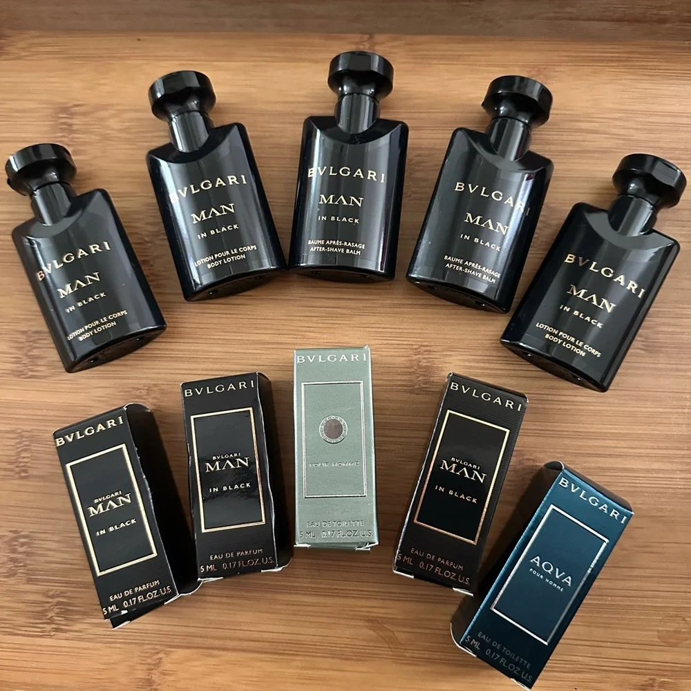 BVLGARI Man in black Eau de Parfum. Travel size BUNDLE of 10. NIB - Picture 1 of 5